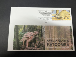 20-5-2024 (5 Z 37) Scenic World In Katoomba & Dinosaur (with Dinosaur Stamp) - Prehistorics