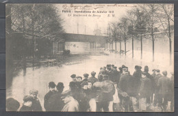 Paris - Inondations De 1910 - Crue De La Seine - Le Boulevard De Bercy - Belle Carte - Alluvioni Del 1910