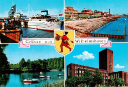 73905997 Wilhelmshaven Schiffsanlegestelle Strand Gondelteich Rathaus - Wilhelmshaven