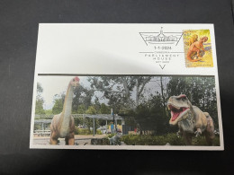 20-5-2024 (5 Z 37) Canberra World Dinosaur Museum (with Dinosaur Stamp) - Préhistoriques