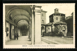 Cartolina Biella, L`antico Battistero E Portici Del Municipio  - Biella