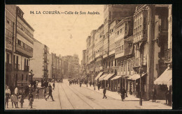 Postal La Coruna, Calle De San Andres  - La Coruña