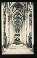 AK Nördlingen, St. Georgskirche, Innenansicht  - Nördlingen