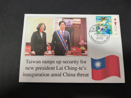 20-5-2024 (5 Z 37) Inauguration Of Taiwan New President - 20-5-2024 - Lai Ching-te (with Taiwan COVID-19 Stamp) - Altri & Non Classificati
