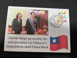 20-5-2024 (5 Z 37) Inauguration Of Taiwan New President - 20-5-2024 - Lai Ching-te (with Taiwan COVID-19 Stamp) - Otros & Sin Clasificación