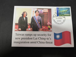 20-5-2024 (5 Z 37) Inauguration Of Taiwan New President - 20-5-2024 - Lai Ching-te (with Taiwan COVID-19 Stamp) - Autres & Non Classés