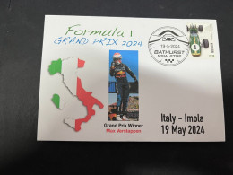 20-5-2024 (2 Z 42) Formula One - 2024 - Italy Imola Grand Prix - Winner Max Verstappen (19 May 2024) Formula 1 Stamp - Auto's