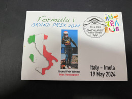 20-5-2024 (2 Z 42) Formula One - 2024 - Italy Imola Grand Prix - Winner Max Verstappen (19 May 2024) OZ Stamp - Automobilismo