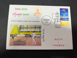 20-5-2024 (5 Z 37) Paris Olympic Games 2024 - Torch Relay (Etape 11) In Tarbes (19-5-2024) With OLYMPIC Stamp - Zomer 2024: Parijs