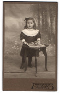 Fotografie Herm. Dänzer, Gifhorn, Thorstrasse 6, Kleines Mädchen Mit Haarschleife Im Festlichen Kleid  - Anonymous Persons