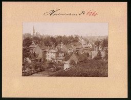 Fotografie Brück & Sohn Meissen, Ansicht Hainichen I. Sa., Blick In Die Stadt Mit Wohnhäusern Und Garten  - Places