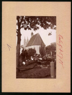 Fotografie Brück & Sohn Meissen, Ansicht Oschatz, Partie An Der Begräbniskirche St. Georg Mit Friedhof  - Places