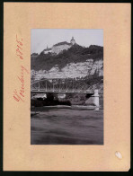 Fotografie Brück & Sohn Meissen, Ansicht Dornburg A. Saale, Saalebrücke Mit Blick Zum Schloss  - Places