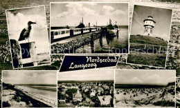 73758692 Langeoog Nordseebad Moewe Inselbahn Leuchtturm Panorama Strand Langeoog - Langeoog