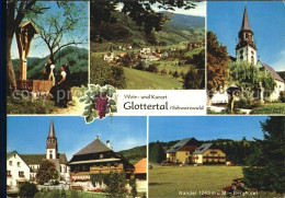 72524265 Glottertal Panorama Weinort Kurort Wegekreuz Trachten Kirche Kandel Ber - Glottertal