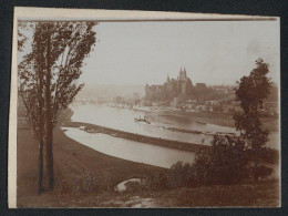 Fotografie Brück & Sohn Meissen, Ansicht Meissen I. Sa., Blick über Den Winterhafen Auf Die Stadt, Raddampfer, Frach  - Orte