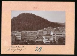 Fotografie Brück & Sohn Meissen, Ansicht Karlsbad, Hotel König Von England & Schlossberg  - Orte