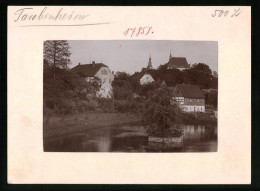 Fotografie Brück & Sohn Meissen, Ansicht Taubenheim, Uferpartie Mit Fachwerkhaus  - Places