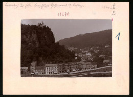 Fotografie Brück & Sohn Meissen, Ansicht Bodenbach, Bergschloss Schäferwand, Villen Am Rotberg  - Orte