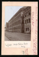 Fotografie Brück & Sohn Meissen, Ansicht Wittenberg A. Elbe, Strassenpartie An Der Friedericianum-Kaserne  - Orte