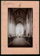 Fotografie Brück & Sohn Meissen, Ansicht Torgau, Inneres Der Stadtkirche Mit Blick Zum Altar  - Orte
