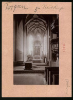 Fotografie Brück & Sohn Meissen, Ansicht Torgau, Altar In Der Stadtkirche Mit Kanzel  - Places