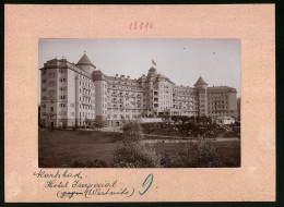 Fotografie Brück & Sohn Meissen, Ansicht Karlsbad, Partie Am Hotel Imperial Mit Vorgarten  - Places