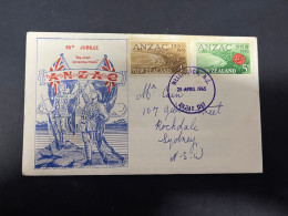 20-5-2024 (5 Z 39) New Zealand FDC - (posted To Australia) 1965 - ANZAC (condition As Seen On Scan) 2 Covers - FDC