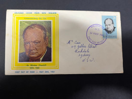 20-5-2024 (5 Z 39) New Zealand FDC - (posted To Australia) 1965 - Sir Winston Churchill - FDC