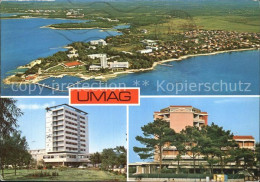 72523431 Umag Umago Istrien Hotel Hochhaus Halbinsel Fliegeraufnahme  - Croatia