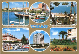 72523406 Umag Umago Istrien Teilansichten Kuestenstadt Hotels Hafen Strand  - Croatie