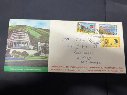20-5-2024 (5 Z 39) New Zealand - (posted To Australia) 1965 - Additional Proposed To Parliament Building (beehive!)) - FDC