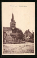 CPA Préaux, Place De L`Eglise  - Other & Unclassified