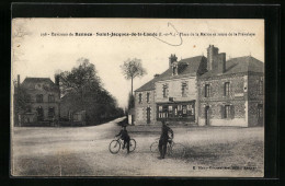 CPA Saint-Jacques-de-la-Lande, Place De La Mairie Et Route De La Prévalaye  - Sonstige & Ohne Zuordnung