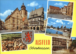 72522664 Alsfeld Rathaus Am Markt Frei Und Hallenbad Total Schwaelmer Brunnen Al - Alsfeld