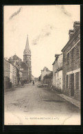 CPA Maure-de-Bretagne, Une Rue, L`Eglise  - Other & Unclassified