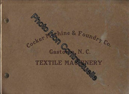 Catalogue : Cocker Machine & Foudry Company - Gastonia N.C. - Textile Machinery - Other & Unclassified