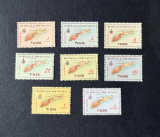 (T1) Timor - 1956 Maps Complete Set - Af. 295 To 302 - MNH - Timor