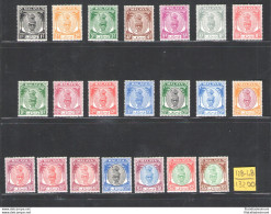 1950-56 Malaysian States, PENANG - Stanley Gibbons N. 128/148, Serie Di 21 Valori - MNH** - Other & Unclassified
