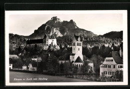 AK Füssen A. Lech, Ortspartie Mit Dem Schloss  - Fuessen
