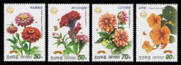 North Korea 2013 Mih. 5984/87 Flora And Fauna. Garden Flowers. Insects MNH ** - Corée Du Nord