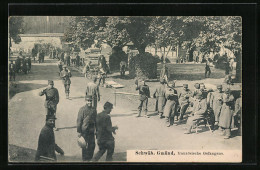 AK Schwäbisch Gmünd, Französiche Kriegsgefangene  - War 1914-18