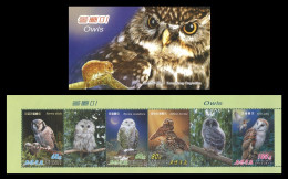North Korea 2013 Mih. 5992/95 Fauna. Birds. Owls (booklet) MNH ** - Korea (Nord-)