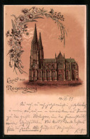 Mondschein-Lithographie Regensburg, Blick Zur Kirche  - Regensburg