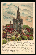 Lithographie Konstanz, Das Münster  - Konstanz