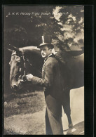 AK Herzog Franz Joseph In Bayern Neben Seinem Pferd  - Royal Families