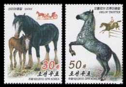 North Korea 2013 Mih. 6023/24 Fauna. Horses MNH ** - Corée Du Nord