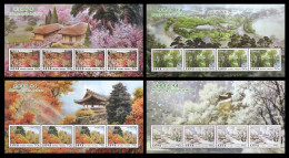 North Korea 2013 Mih. 6029/32 Four Seasons (4 M/S) MNH ** - Corea Del Norte