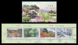 North Korea 2013 Mih. 6029/32 Four Seasons (booklet) MNH ** - Corea Del Norte
