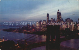 72592252 New_York_City Nightfall Brooklyn Bridge  - Altri & Non Classificati